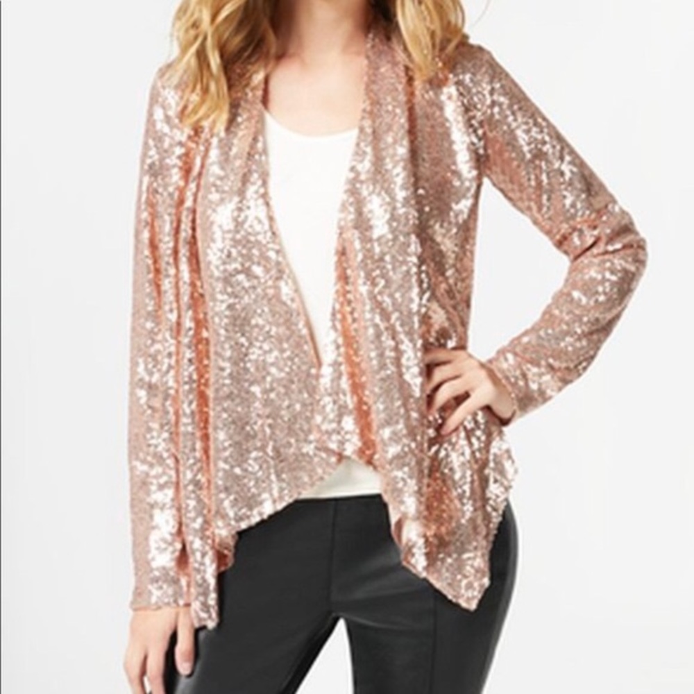 Vici Pink Sequin Jacket - Like New Small